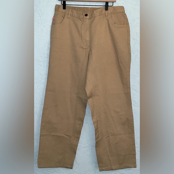 Woman's Woman Within Tan Classic Pants (NWOT) - Picture 1 of 5